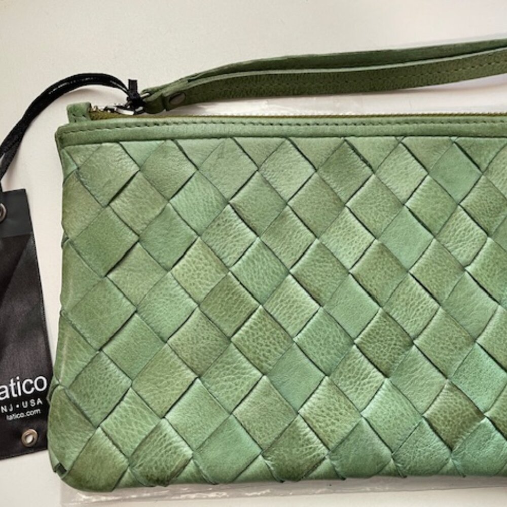 Latico Leather Amal Wristlet in Green Brand New